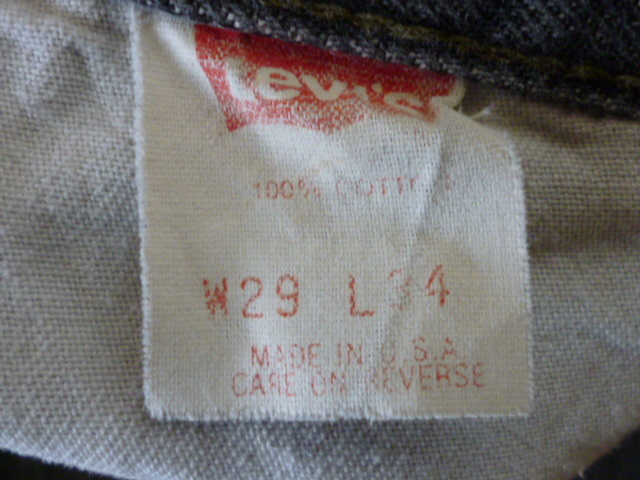 USA古着　80s 90s Levis 501 MADE IN USA 黒　ブラック　グレー　W29 L34 リーバイス アメリカ製　　１_画像5