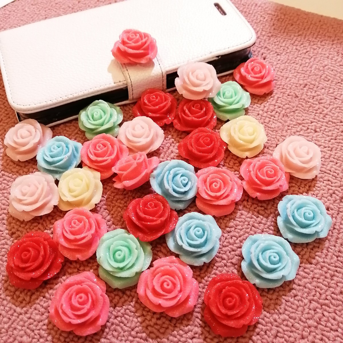 ハンドメイド 材料 プラパーツ バラ 薔薇 DIY 部品