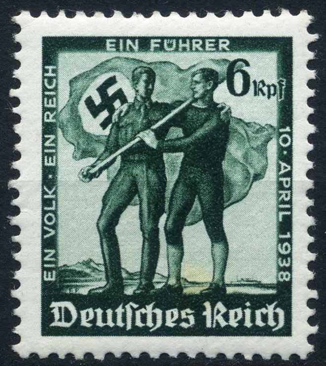 ★1938年 ドイツ第三帝国 - 「オーストリアとドイツの連合」 1種完 未使用(LH)(SC#484)★ZX-378_画像1