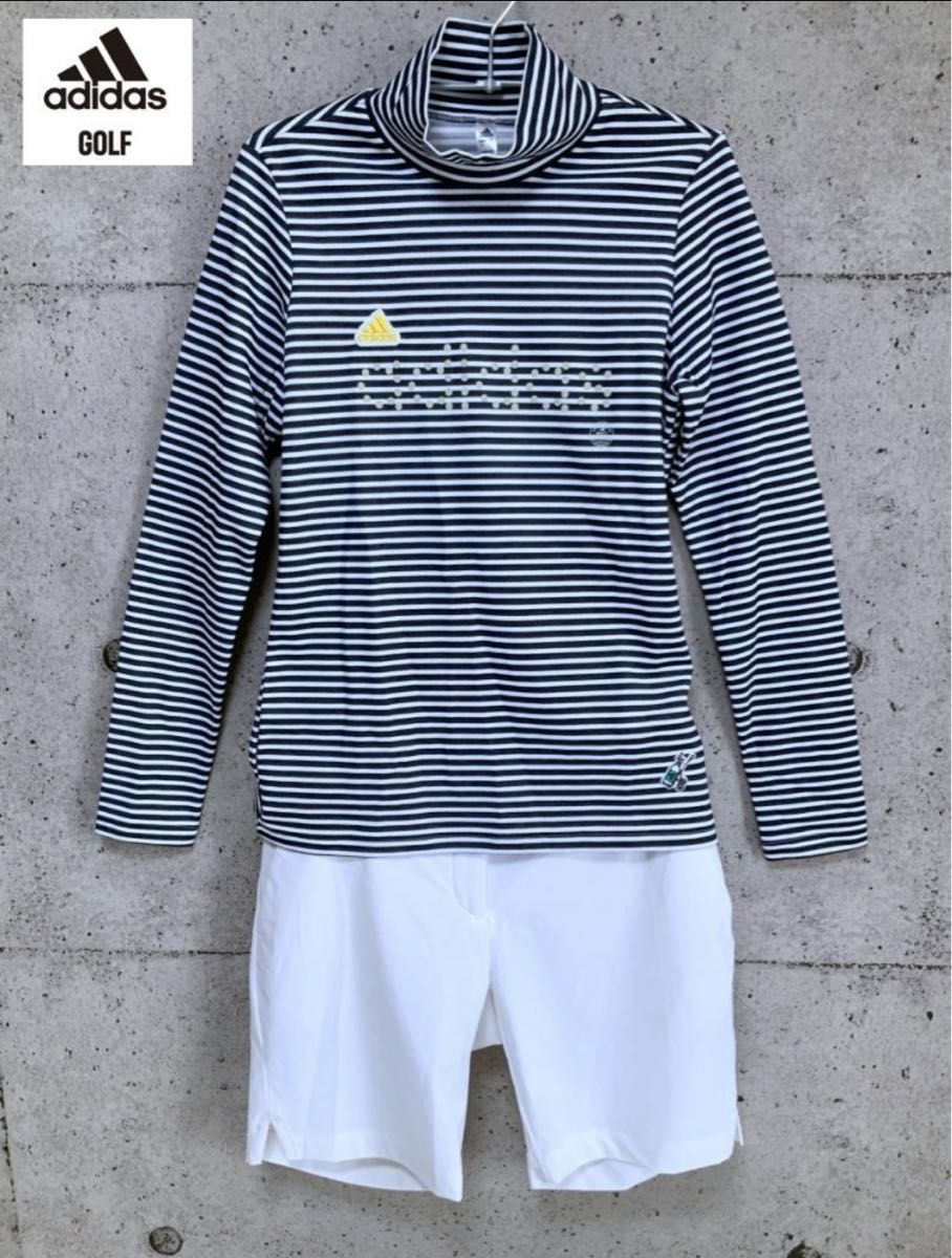 アディダスゴルフ【S】春夏セットアップ モック長袖&ストレッチ アディダスゴルフ【S】春夏セットアップ モック長袖&ストレッチ