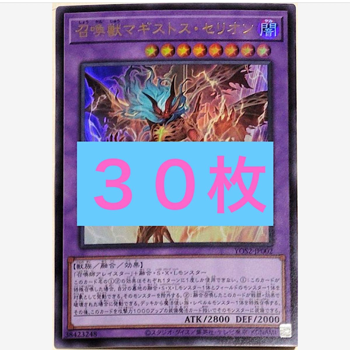 召喚獣マギストス・セリオン 遊 戯 王OCG STORIES5付録カード 召喚獣マギストス・セリオン 遊 戯 王OCG STORIES5付録カード