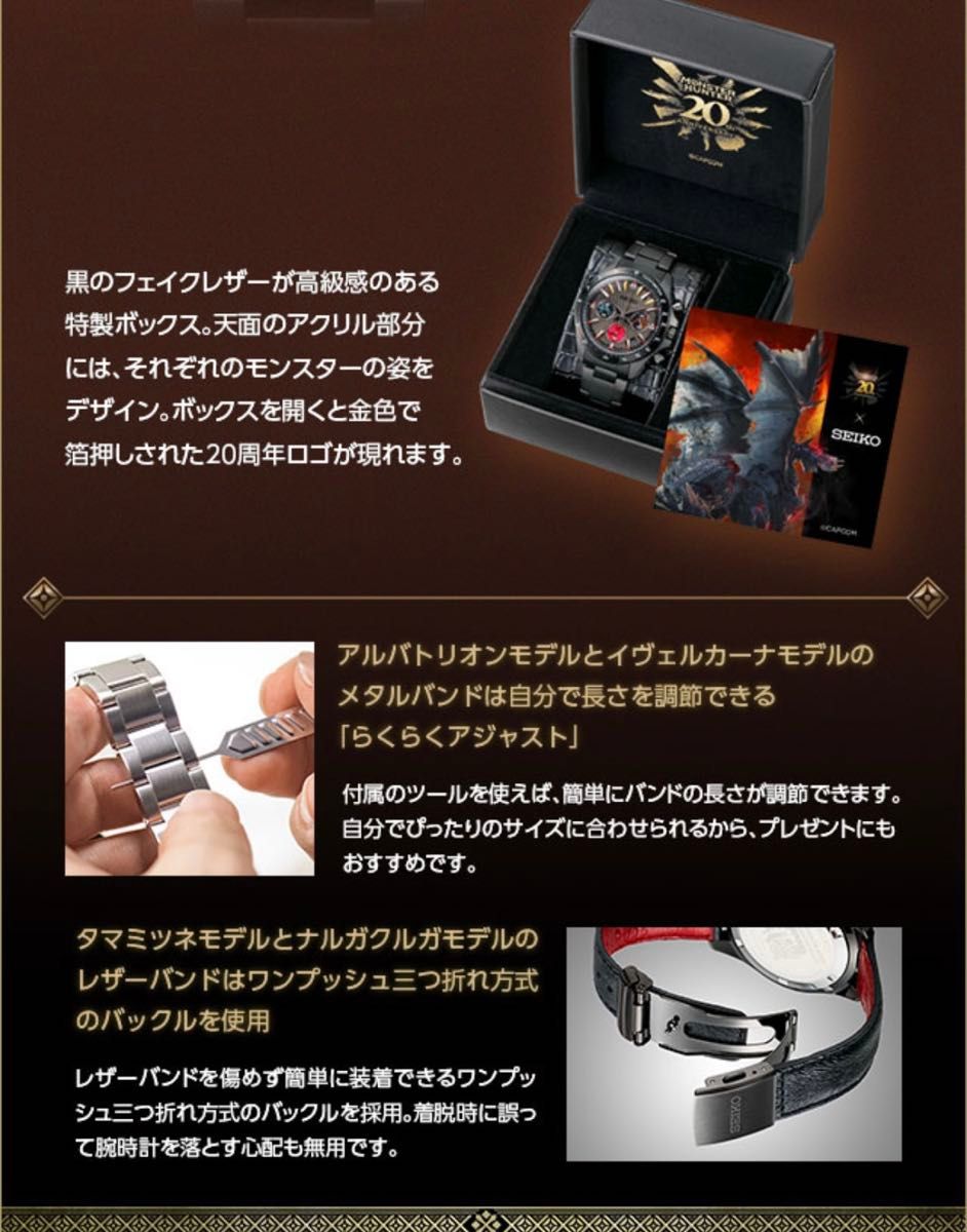 希少品 【4個セット】モンスターハンター×セイコー 20周年記念 希少品 【4個セット】モンスターハンター×セイコー 20周年記念