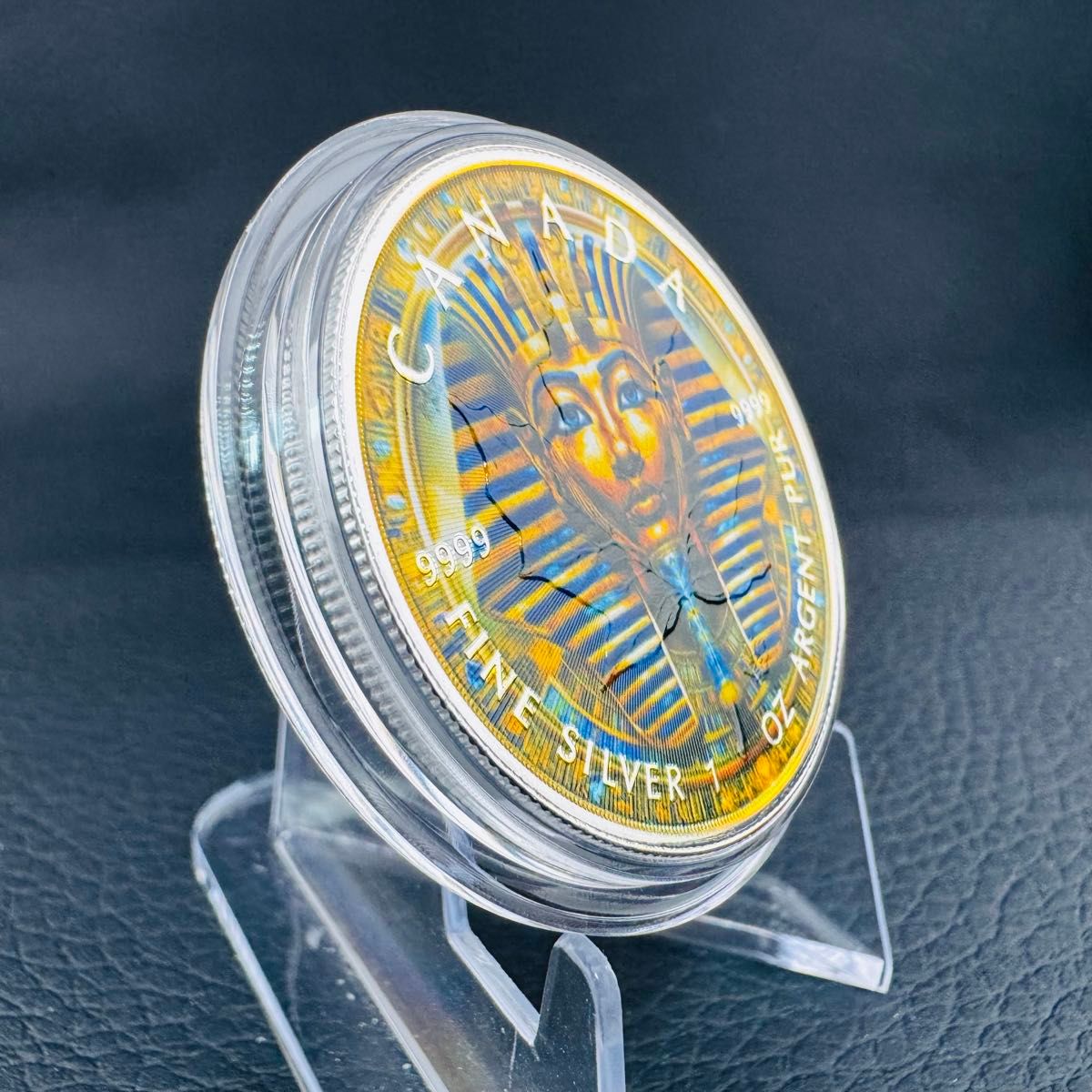 世界100枚限定 】カナダ メイプルリーフ 銀貨 カラー 古代 世界100枚限定 】カナダ メイプルリーフ 銀貨 カラー 古代