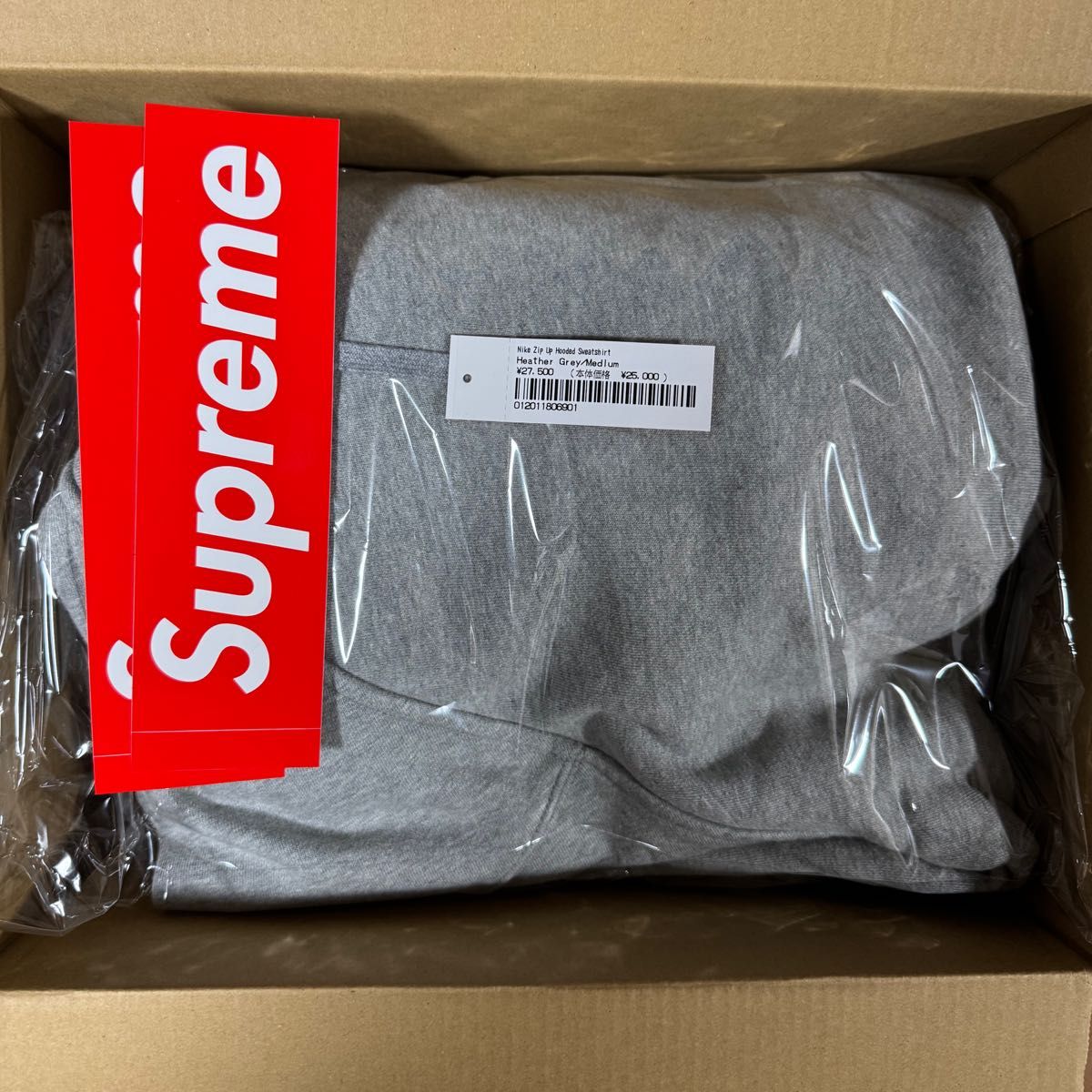 Supreme x Nike Zip Up Hooded Sweatshirt Heather Grey Mサイズ Supreme x Nike Zip Up Hooded Sweatshirt Heather Grey Mサイズ