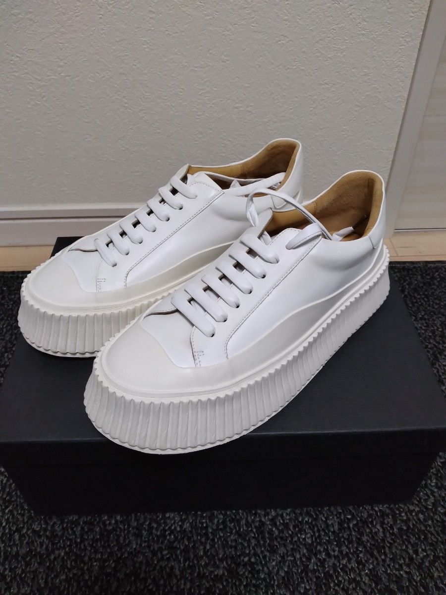 新品 JIL SANDER ジルサンダー オールレザープラットフォーム 新品 JIL SANDER ジルサンダー オールレザープラットフォーム