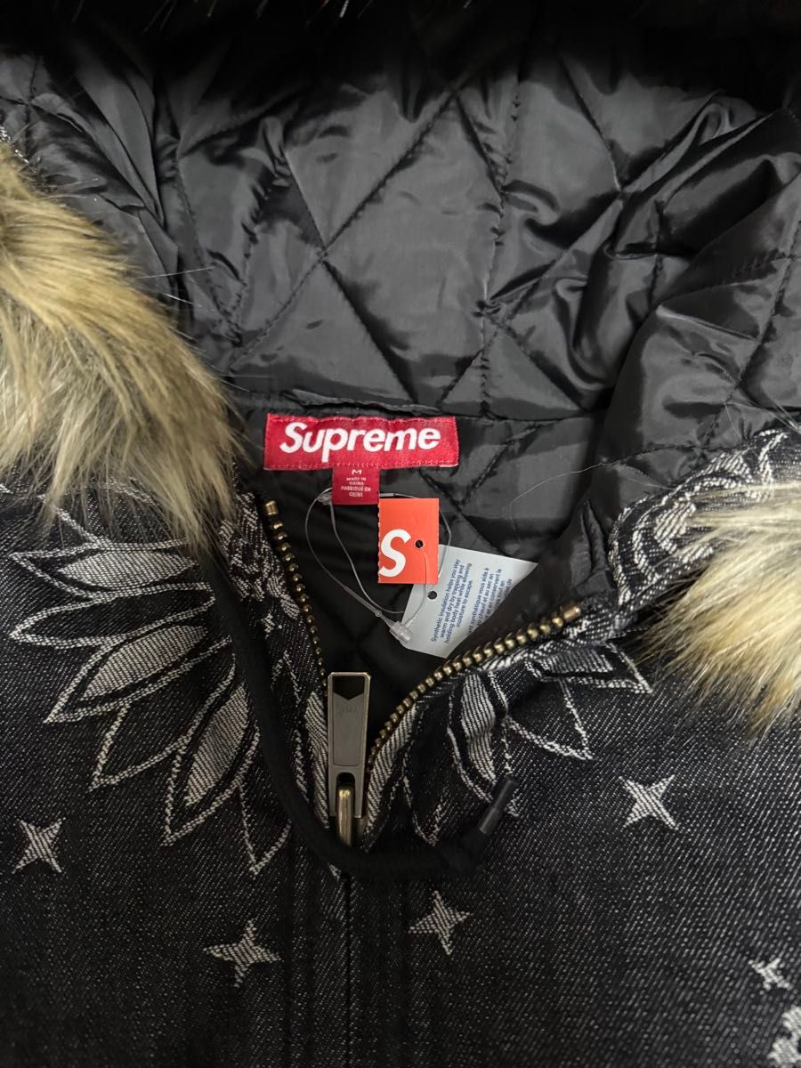 Supreme Bandana Jacquard Denim Hooded Work Jacket Supreme Bandana Jacquard Denim Hooded Work Jacket
