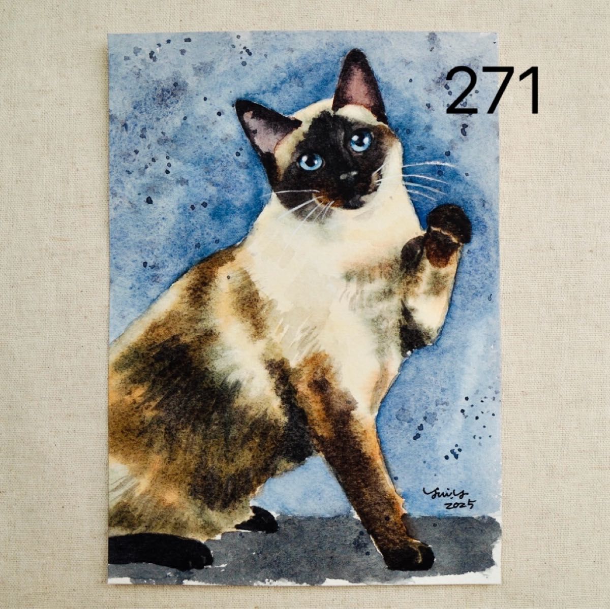 猫の絵 271 水彩画 原画 シャム猫|Yahoo!フリマ(旧PayPayフリマ) 猫の絵 271 水彩画 原画 シャム猫|Yahoo!フリマ(旧PayPayフリマ)