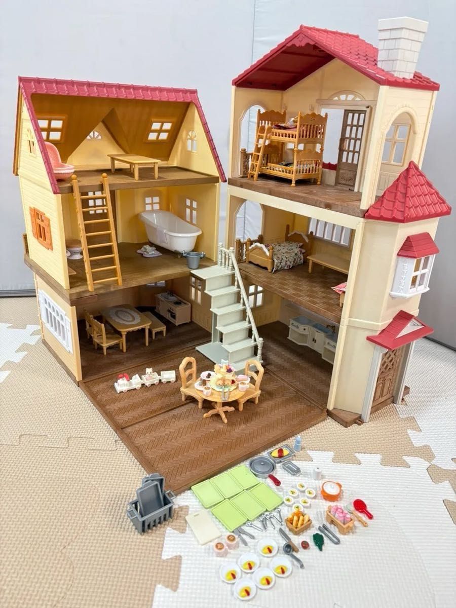 お得 説明書付き シルバニアファミリーまとめ売り 赤い屋根の お得 説明書付き シルバニアファミリーまとめ売り 赤い屋根の
