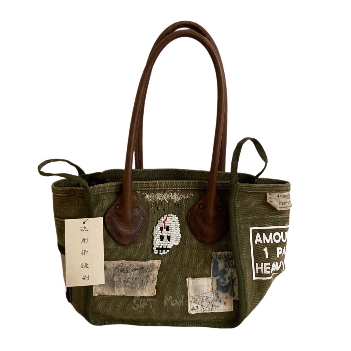 KAPITAL KOUNTRY ARMY MILK TOTE BAG キャピタル カントリー KAPITAL KOUNTRY ARMY MILK TOTE BAG キャピタル カントリー
