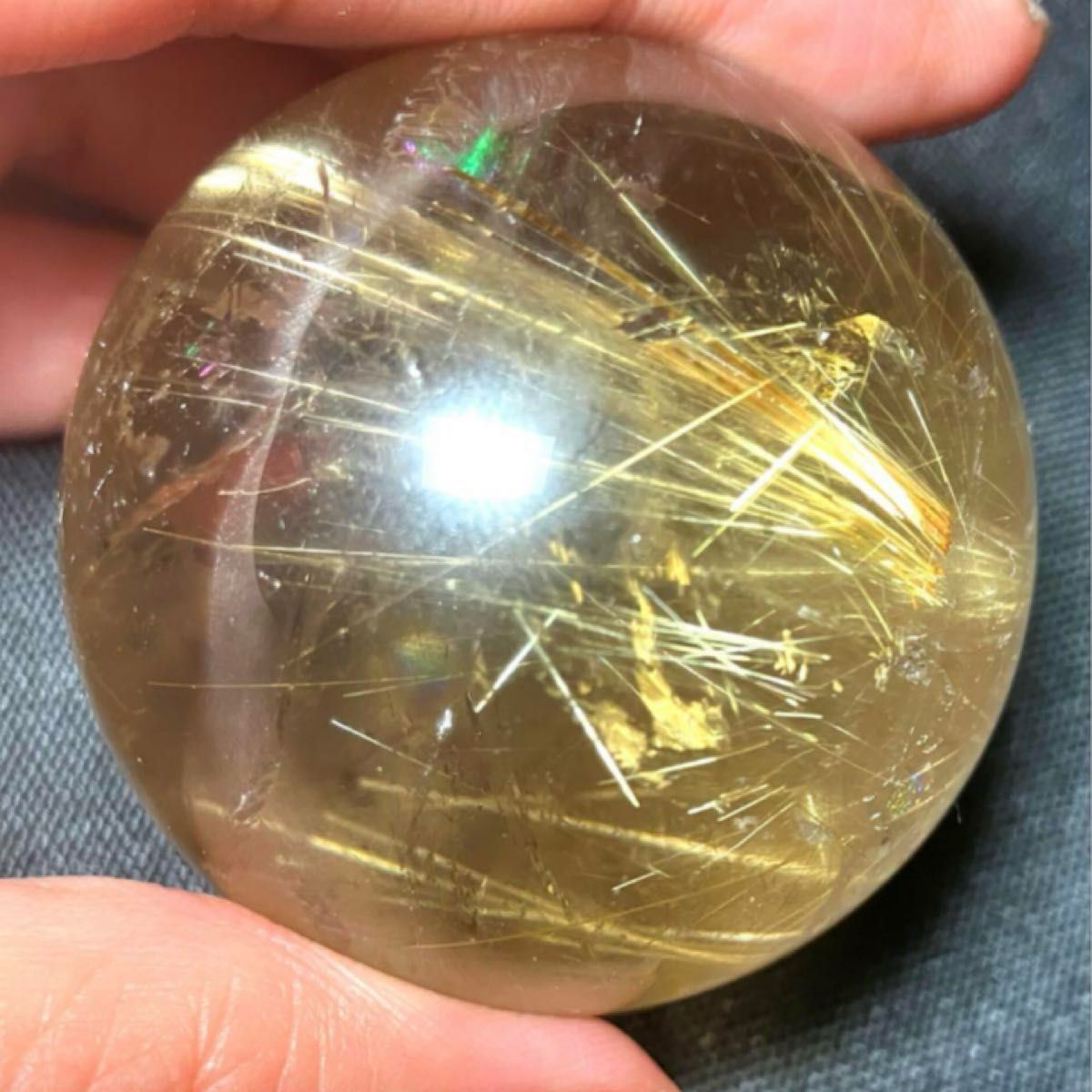 48mm ゴールドルチルクォーツ 丸玉 スフィア 金針水晶|Yahoo 48mm ゴールドルチルクォーツ 丸玉 スフィア 金針水晶|Yahoo