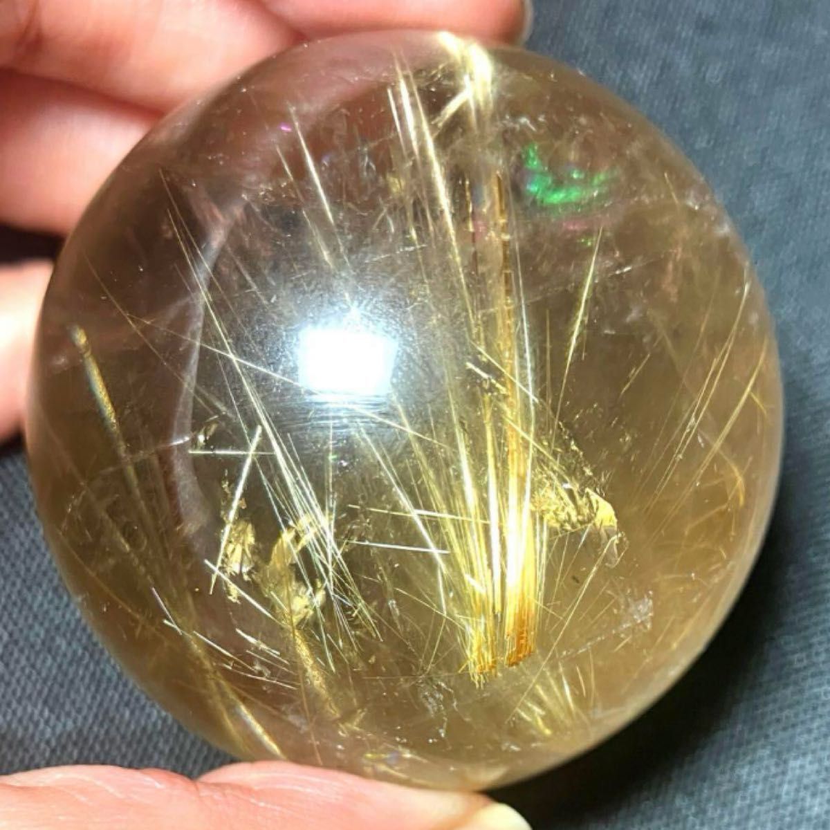 48mm ゴールドルチルクォーツ 丸玉 スフィア 金針水晶|Yahoo 48mm ゴールドルチルクォーツ 丸玉 スフィア 金針水晶|Yahoo