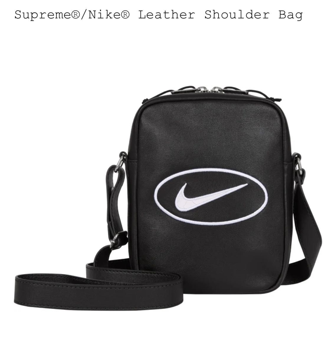 Supreme Nike Leather Shoulder Bag black レザー ショルダー Supreme Nike Leather Shoulder Bag black レザー ショルダー