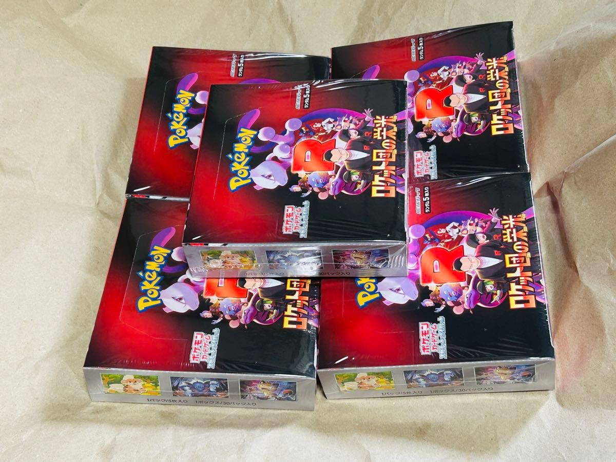 ポケモンカードゲーム ロケット団の栄光 5box シュリンク付き ポケモンカードゲーム ロケット団の栄光 5box シュリンク付き