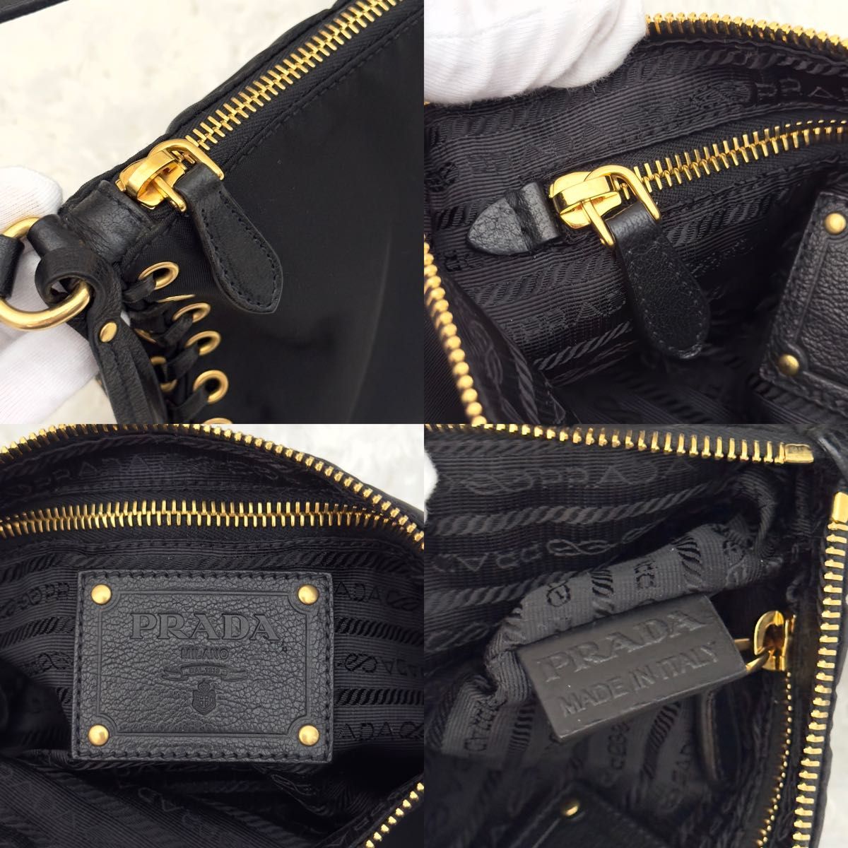 未使用級 PRADA プラダ ナイロン ワンショルダー 三角ロゴ 未使用級 PRADA プラダ ナイロン ワンショルダー 三角ロゴ