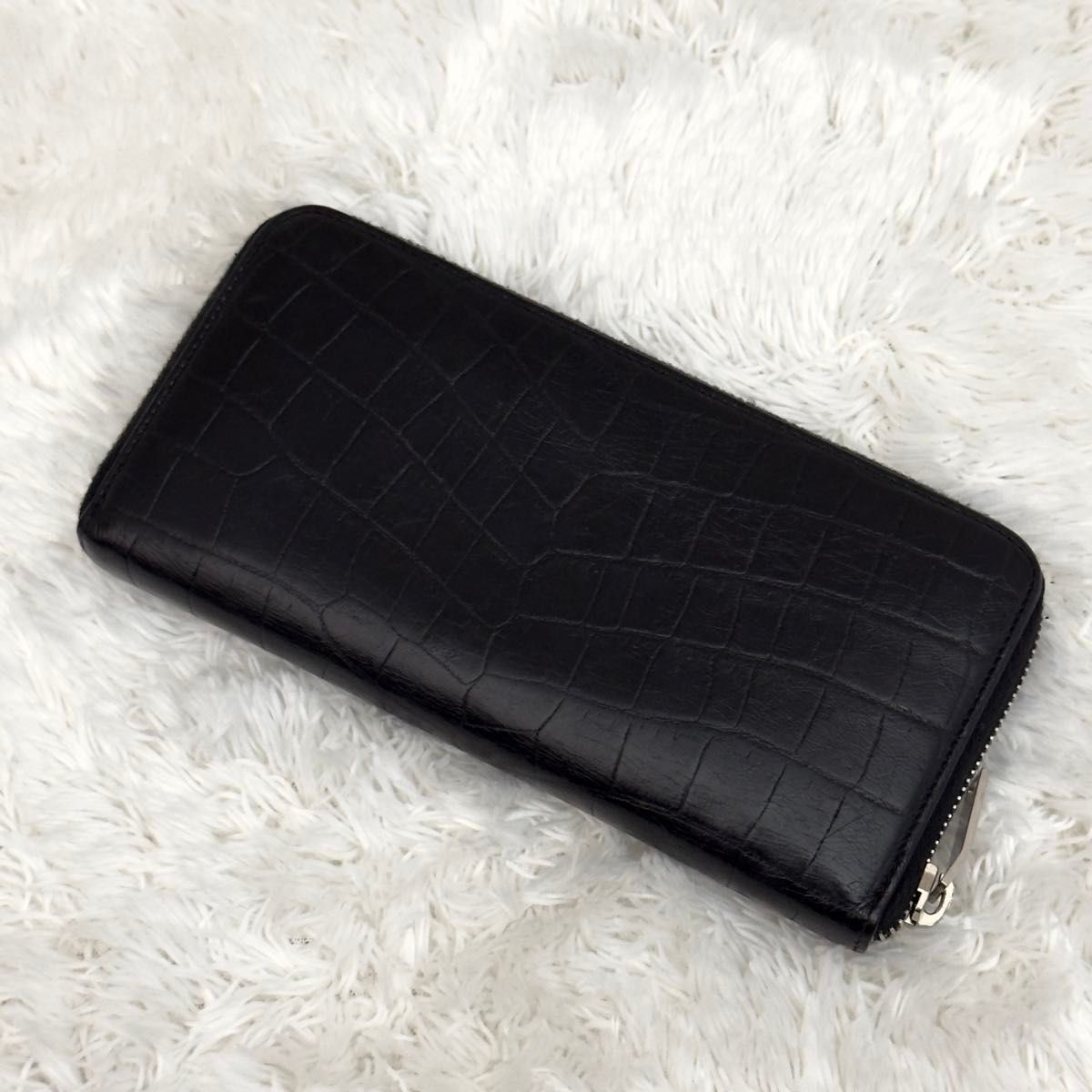 美品 SAINT LAURENT サンローラン カサンドラ 財布 クロコ 美品 SAINT LAURENT サンローラン カサンドラ 財布 クロコ