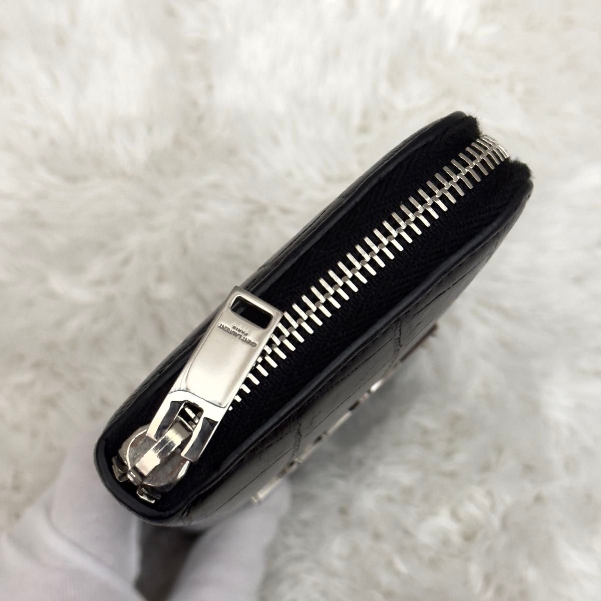 美品 SAINT LAURENT サンローラン カサンドラ 財布 クロコ 美品 SAINT LAURENT サンローラン カサンドラ 財布 クロコ