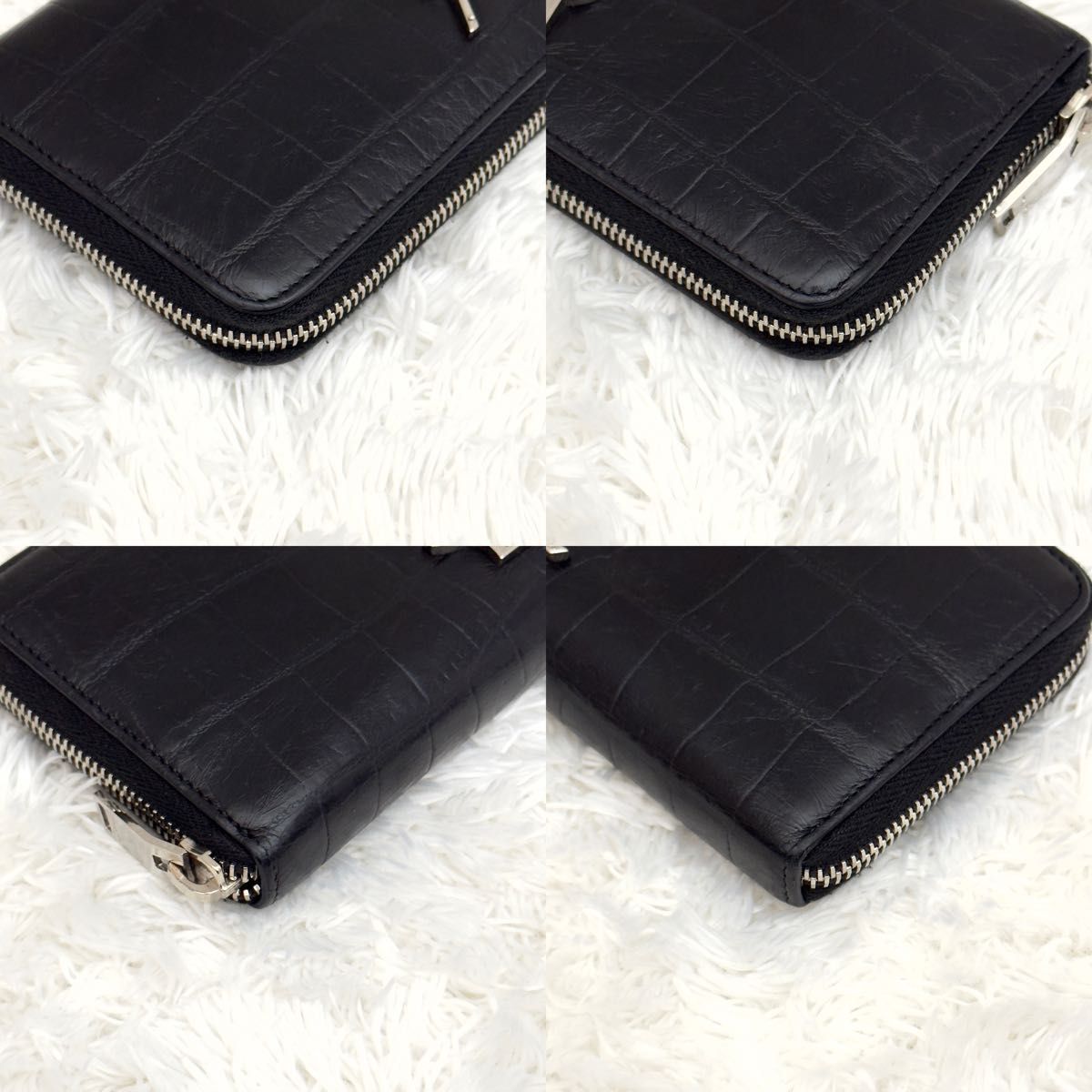 美品 SAINT LAURENT サンローラン カサンドラ 財布 クロコ 美品 SAINT LAURENT サンローラン カサンドラ 財布 クロコ