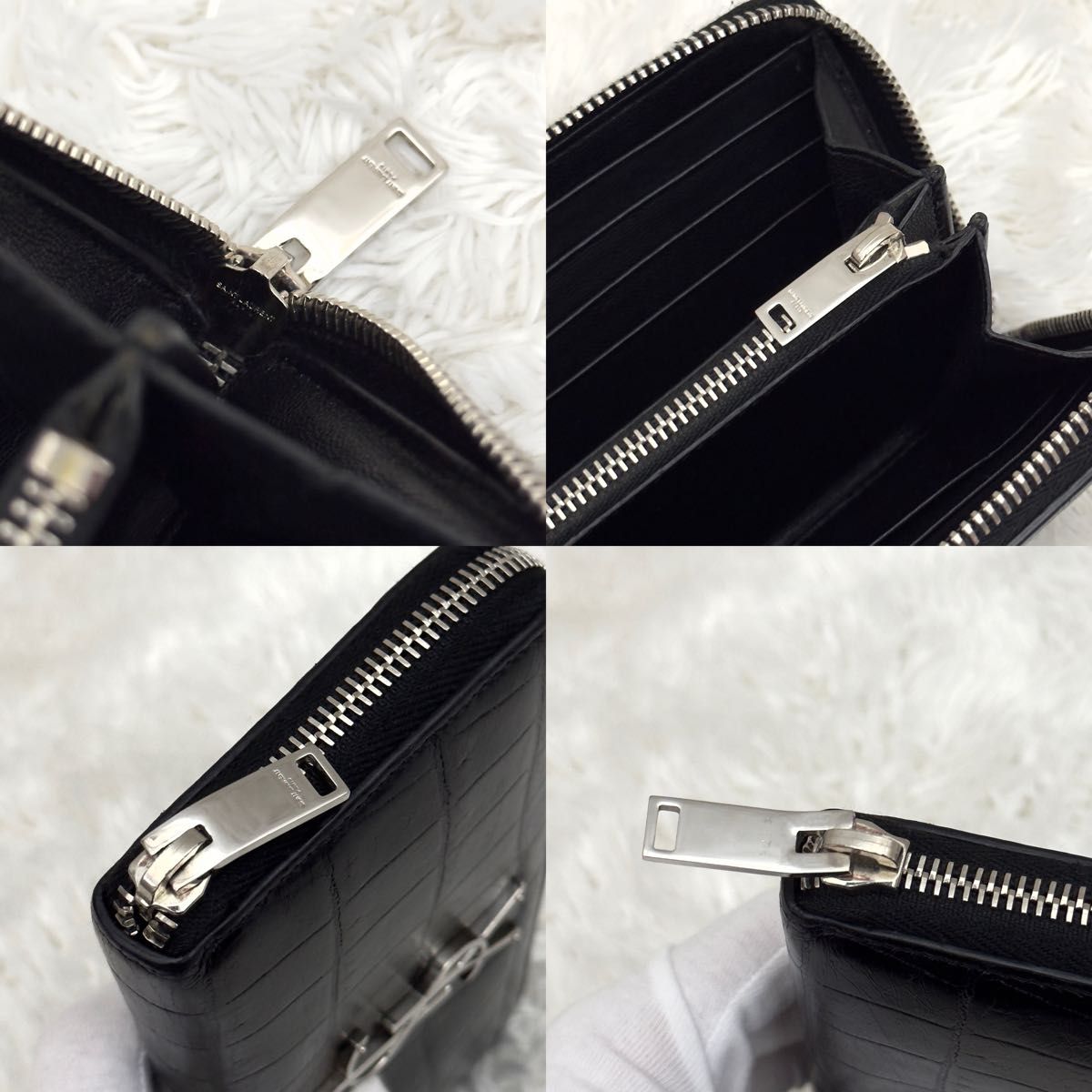 美品 SAINT LAURENT サンローラン カサンドラ 財布 クロコ 美品 SAINT LAURENT サンローラン カサンドラ 財布 クロコ