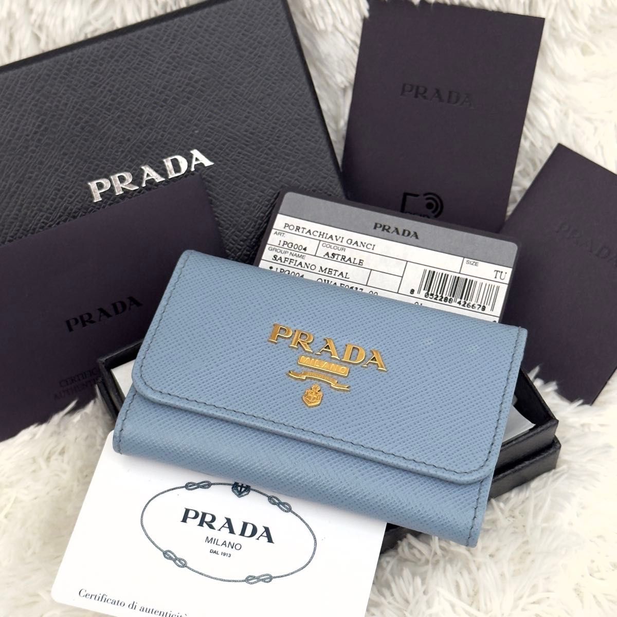 極美品 現行 ICチップ内蔵 PRADA プラダ サフィアーノレザー 極美品 現行 ICチップ内蔵 PRADA プラダ サフィアーノレザー