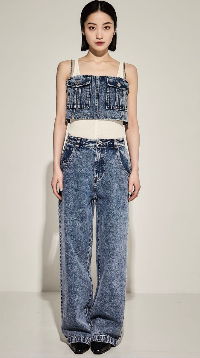 AMERI アメリビンテージ デニムビスチェ BUISTIER DENIM SET AMERI アメリビンテージ デニムビスチェ BUISTIER DENIM SET