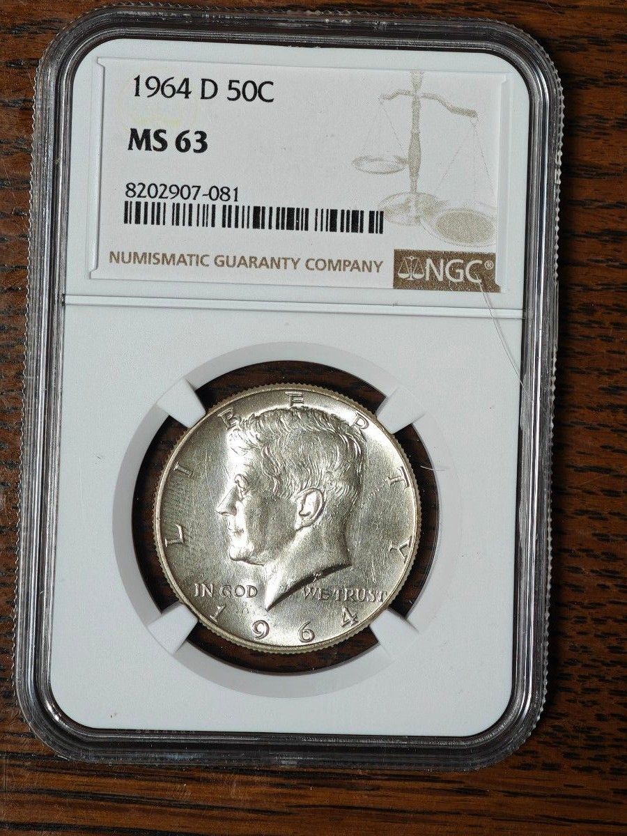 MS63】NGC 1964D アメリカ合衆国 1/2ドル ケネディ50セント銀貨 MS63】NGC 1964D アメリカ合衆国 1/2ドル ケネディ50セント銀貨
