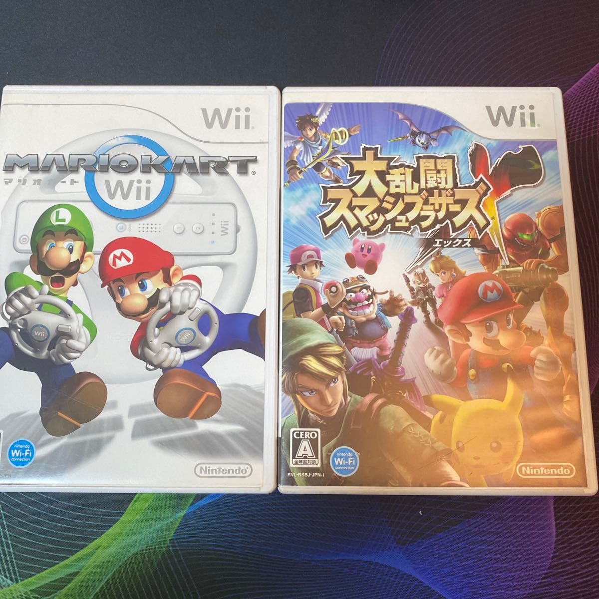 Wii マリオカートWii 大乱闘スマッシュブラザーズX 2本セット Wii マリオカートWii 大乱闘スマッシュブラザーズX 2本セット