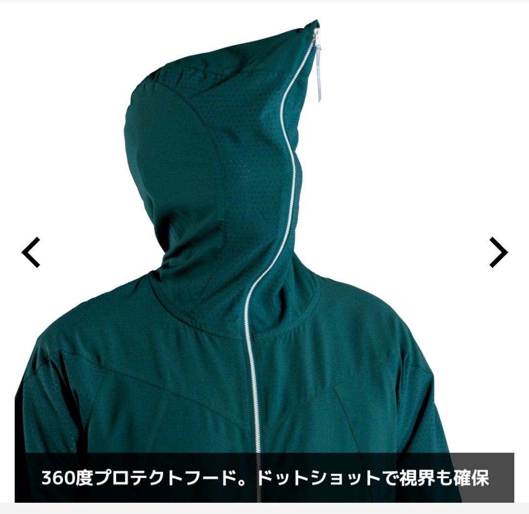 ワークマン エックスシェルター暑熱フーディー グリーン 3Lサイズ 熱中症対策 ワークマン Xshelter 暑熱フーディー レイクグリーン 3Lサイズ