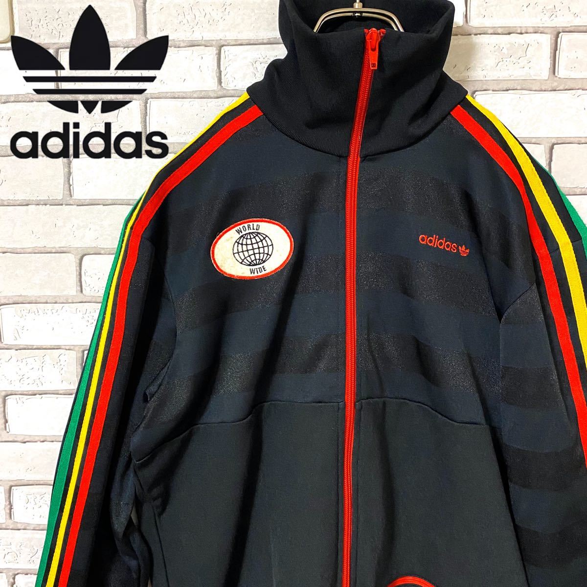 希少 adidas アディダス トラックジャケット ラスタカラージャージ90s