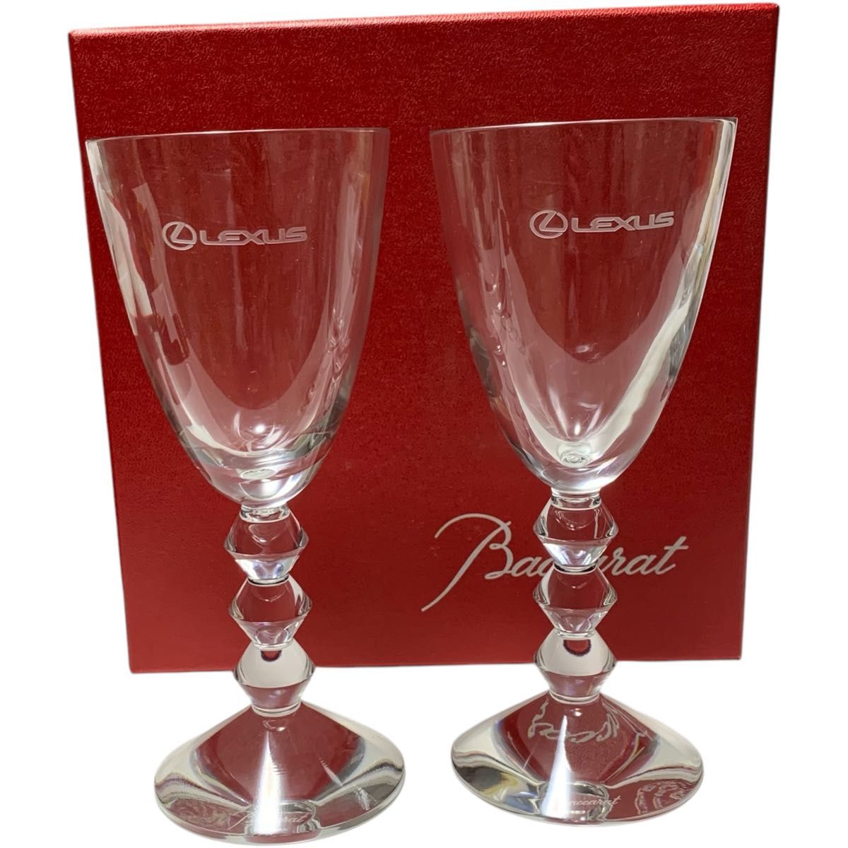 新品】Baccarat バカラ ベガ ワイングラス ペア レクサス刻印 新品】Baccarat バカラ ベガ ワイングラス ペア レクサス刻印