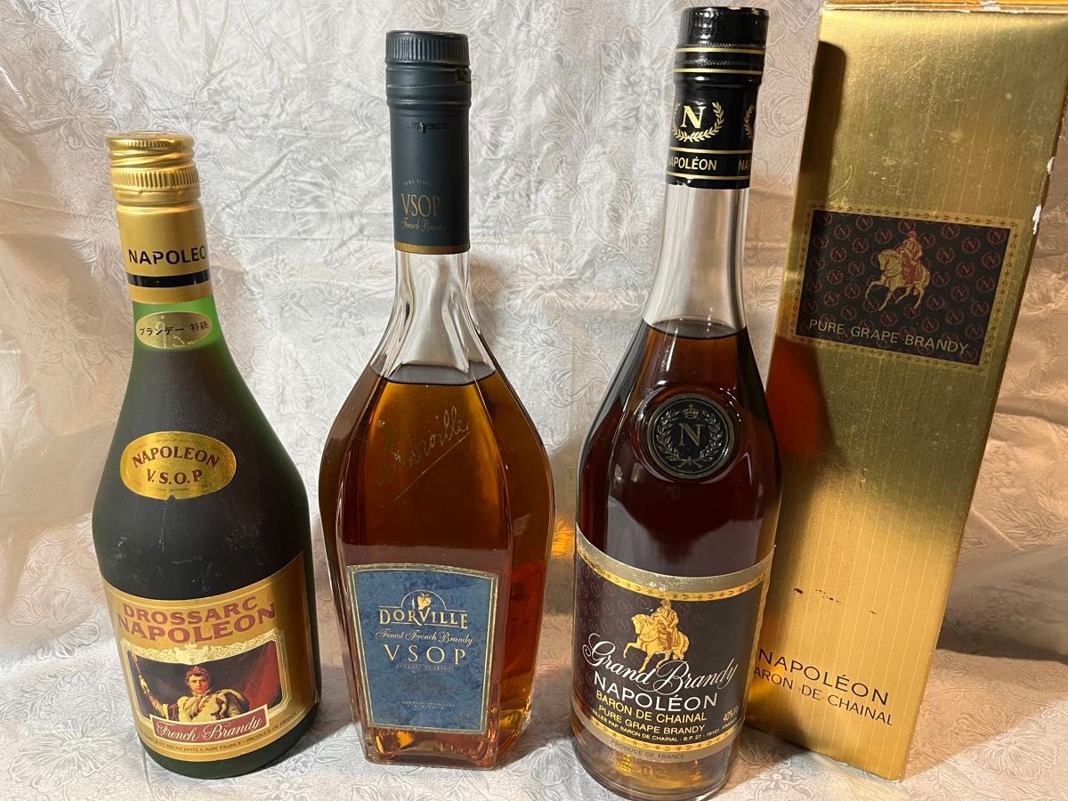 古酒 未開栓 フレンチブランデー VSOP&ナポレオン 計3本|Yahoo 古酒 未開栓 フレンチブランデー VSOP&ナポレオン 計3本|Yahoo