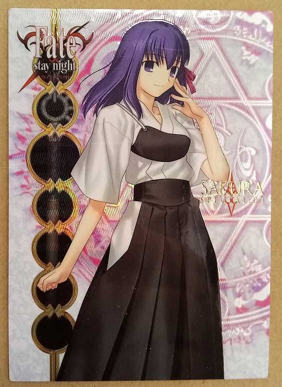 Fate/stay night FACT CARD SPECIAL CARD 間桐桜 初版 /TYPE-MOON/FGO/月姫/空の境界/武内崇/奈須きのこ/まとうさくら/HF/TYPE/さくら_画像1