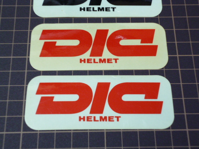 DIC HELMET ステッカー 4枚(2種類・赤/黒・91×41mm) ディーアイシー ヘルメット 大日本インキ化学工業 _画像2