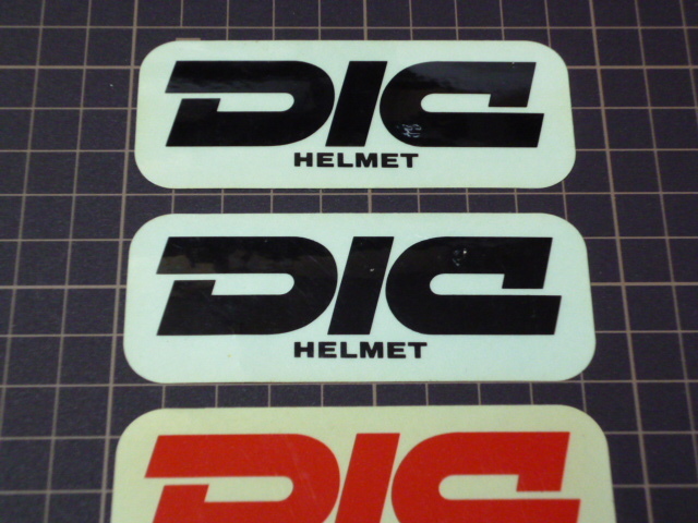 DIC HELMET ステッカー 4枚(2種類・赤/黒・91×41mm) ディーアイシー ヘルメット 大日本インキ化学工業 _画像3