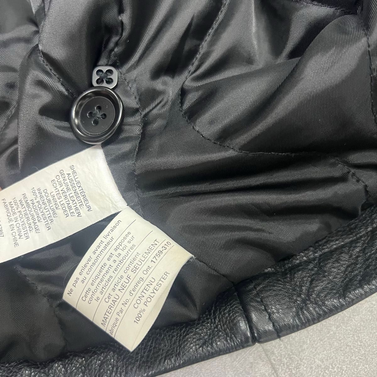 Old Gapオールドギャップレザーカーコート革ブラック古着 Old Gapオールドギャップレザーカーコート革ブラック古着