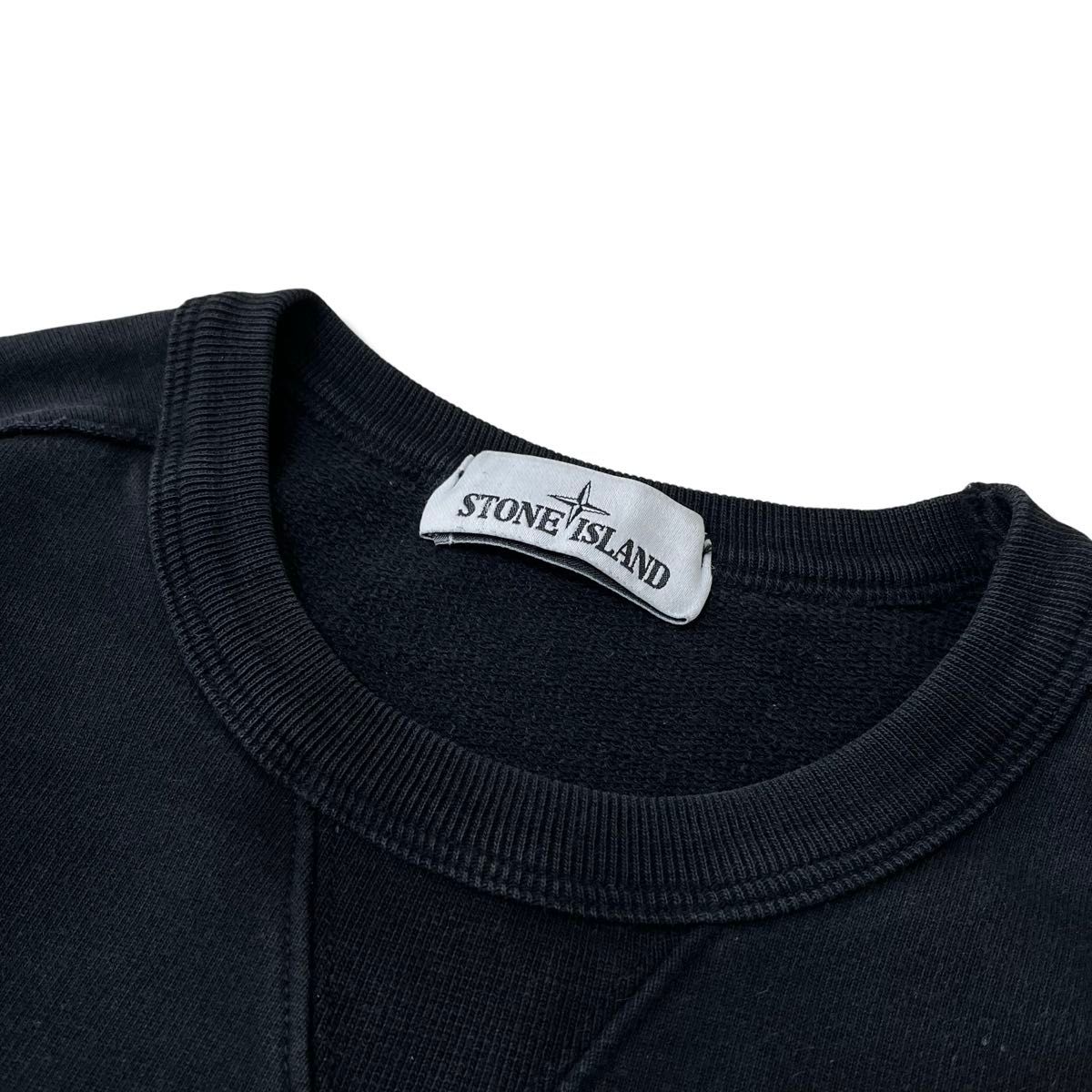 2018SS】STONE ISLAND クルーネックスウェット ブラック M 2018SS】STONE ISLAND クルーネックスウェット ブラック M