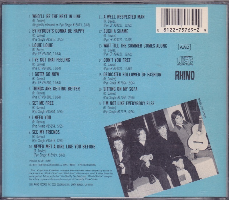 キンクス THE KINKS - KINKS-SIZE KINKDOM /US盤/中古CD!!37082_画像3