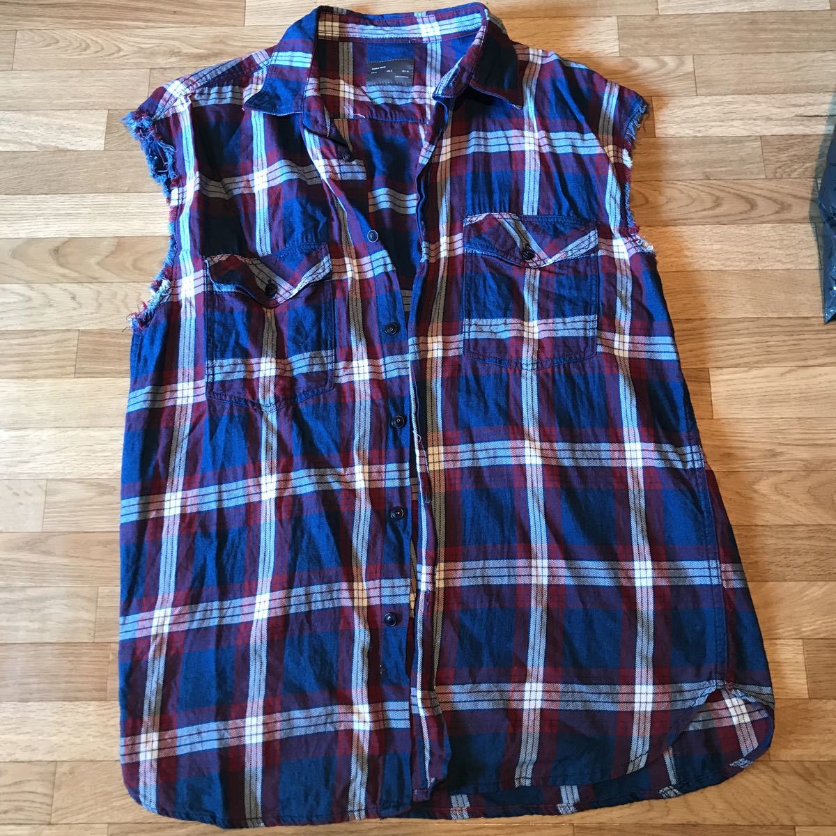 Zara short -sleeved check рубашка