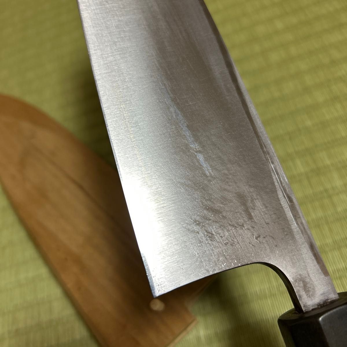 青鋼 出刃 包丁 和包丁 佑成 黒水牛八角柄 鞘付き 研ぎ済み 青鋼 出刃 包丁 和包丁 佑成 黒水牛八角柄 鞘付き 研ぎ済み