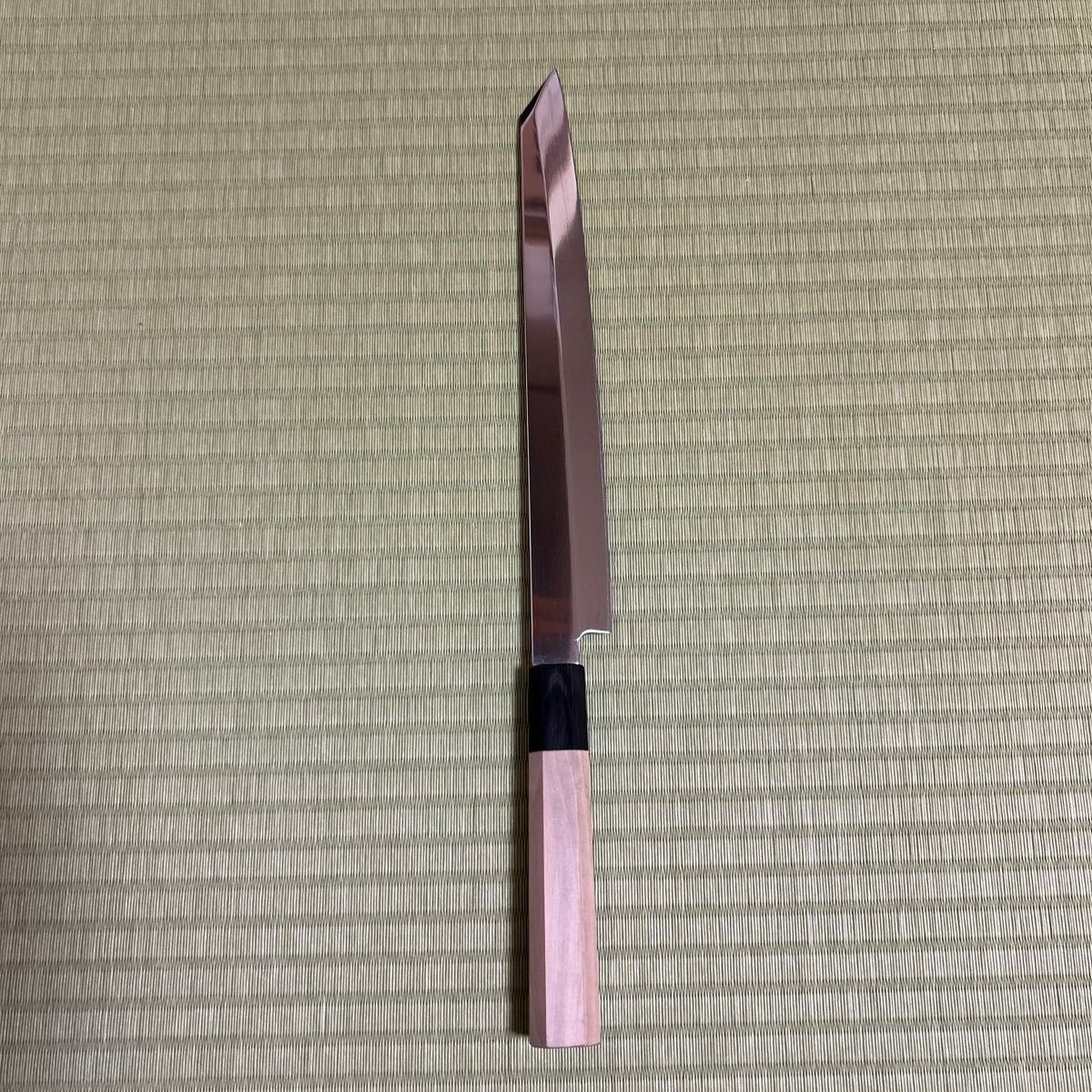 切り付け 本焼 柳刃 包丁 和包丁 V金10号 鏡面 八角柄 九寸 切り付け 本焼 柳刃 包丁 和包丁 V金10号 鏡面 八角柄 九寸