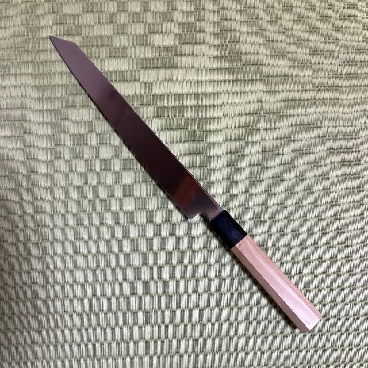 切り付け 本焼 柳刃 包丁 和包丁 V金10号 鏡面 八角柄 九寸 切り付け 本焼 柳刃 包丁 和包丁 V金10号 鏡面 八角柄 九寸