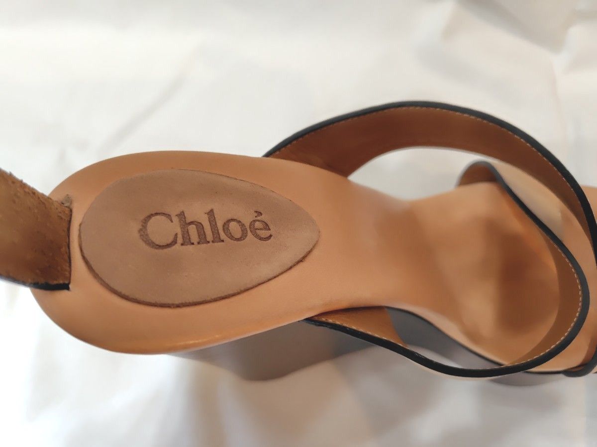 Chloe クロエ レザーウェッジソールサンダル ブラウン 36 23cm Chloe クロエ レザーウェッジソールサンダル ブラウン 36 23cm