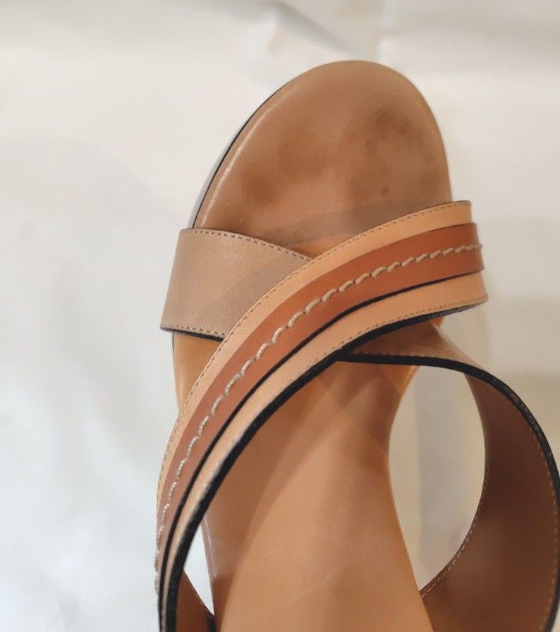 Chloe クロエ レザーウェッジソールサンダル ブラウン 36 23cm Chloe クロエ レザーウェッジソールサンダル ブラウン 36 23cm