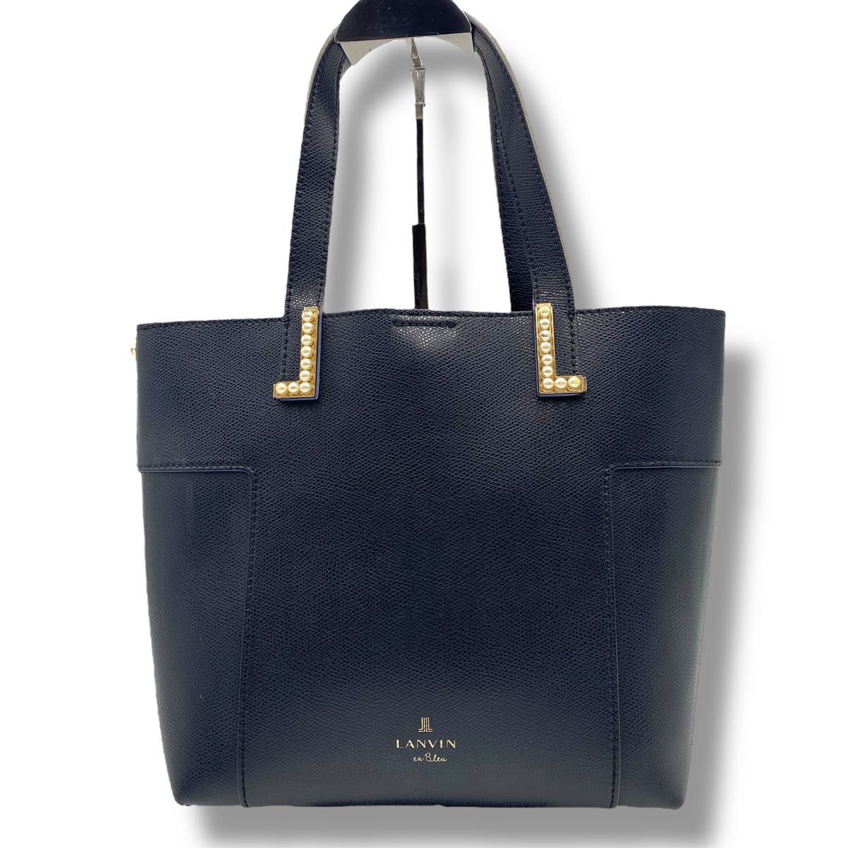 LANVIN en BLUE ランバンオンブルー パールロゴ アンセル トート LANVIN en BLUE ランバンオンブルー パールロゴ アンセル トート