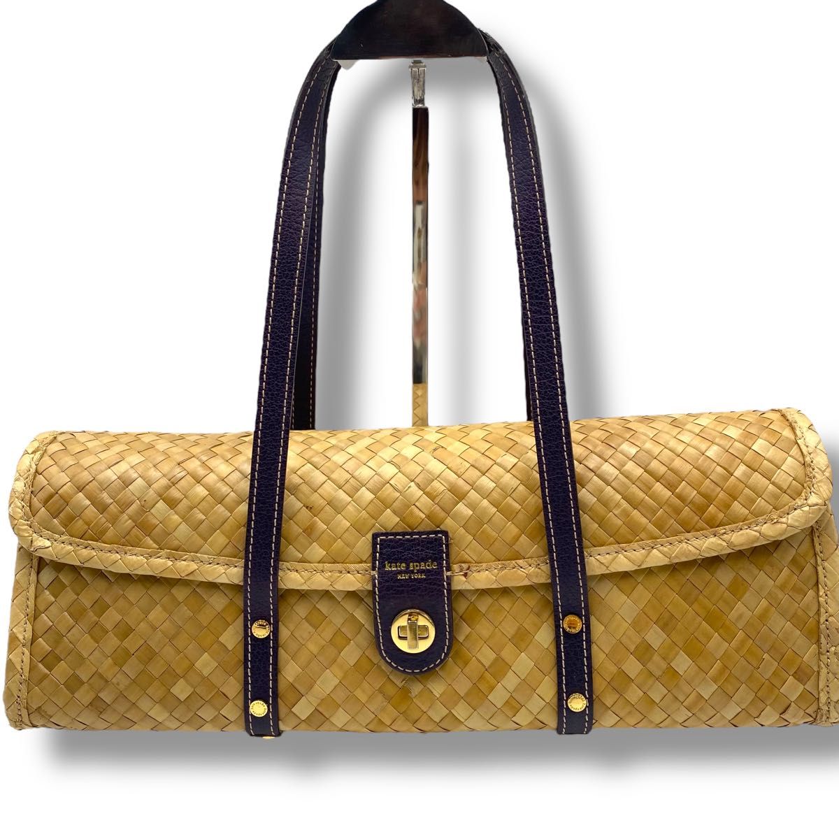 希少 kate spade ケイトスペード かごバッグ ストローバッグ 希少 kate spade ケイトスペード かごバッグ ストローバッグ