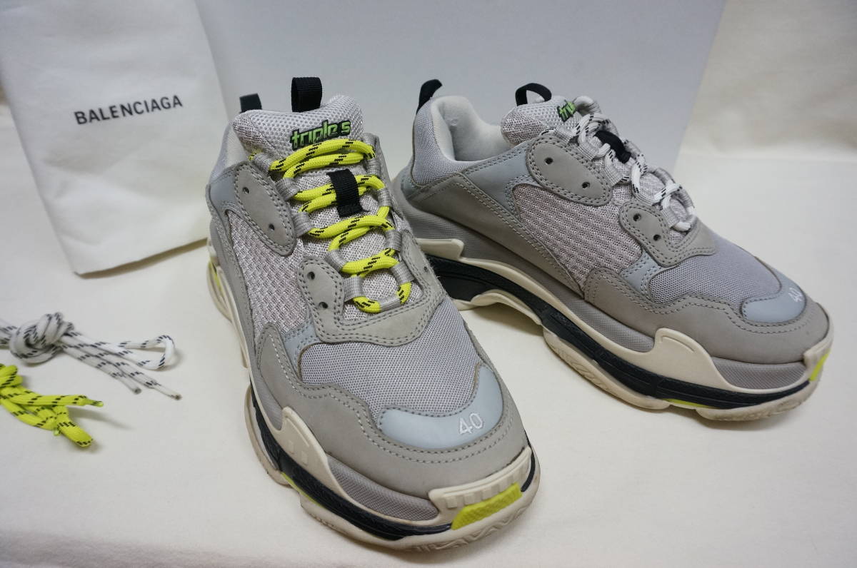 Balenciaga Triple S 541621* Balenciaga Triple S серый желтый размер 40 26.5cm принадлежности стандартный товар 