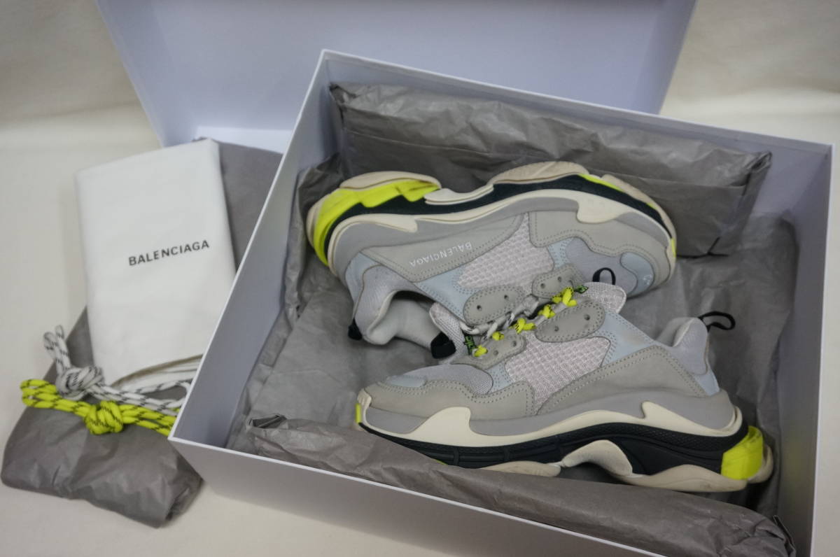 Balenciaga Triple S 541621* Balenciaga Triple S серый желтый размер 40 26.5cm принадлежности стандартный товар 