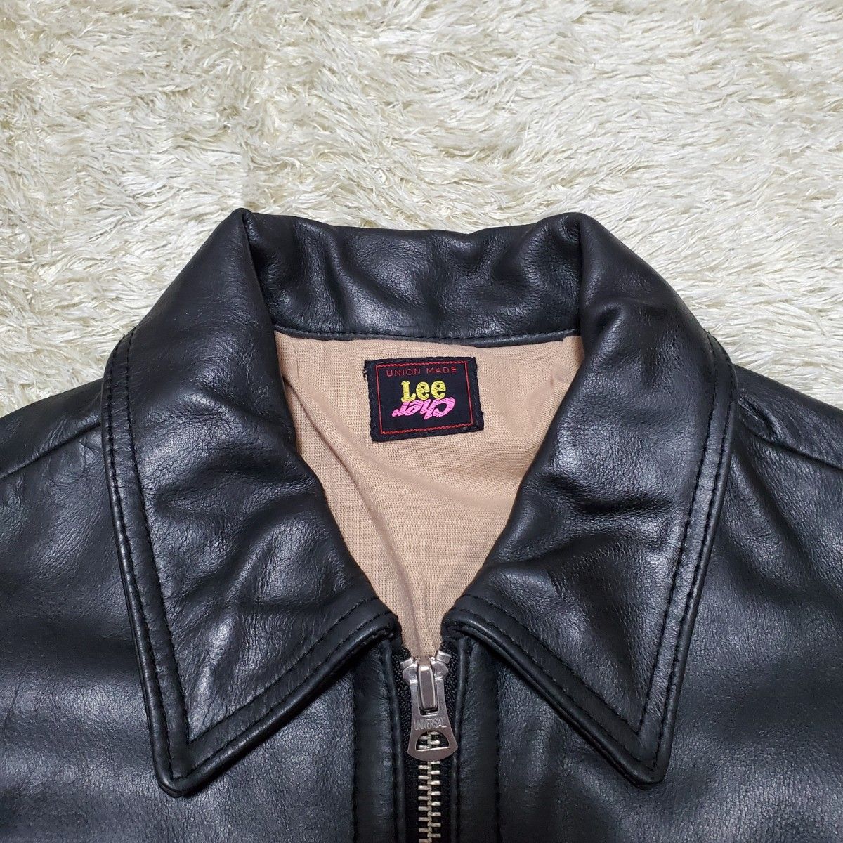 希少 cher×Lee リー× シェル 別注 ライダース レザージャケット 希少 cher×Lee リー× シェル 別注 ライダース レザージャケット