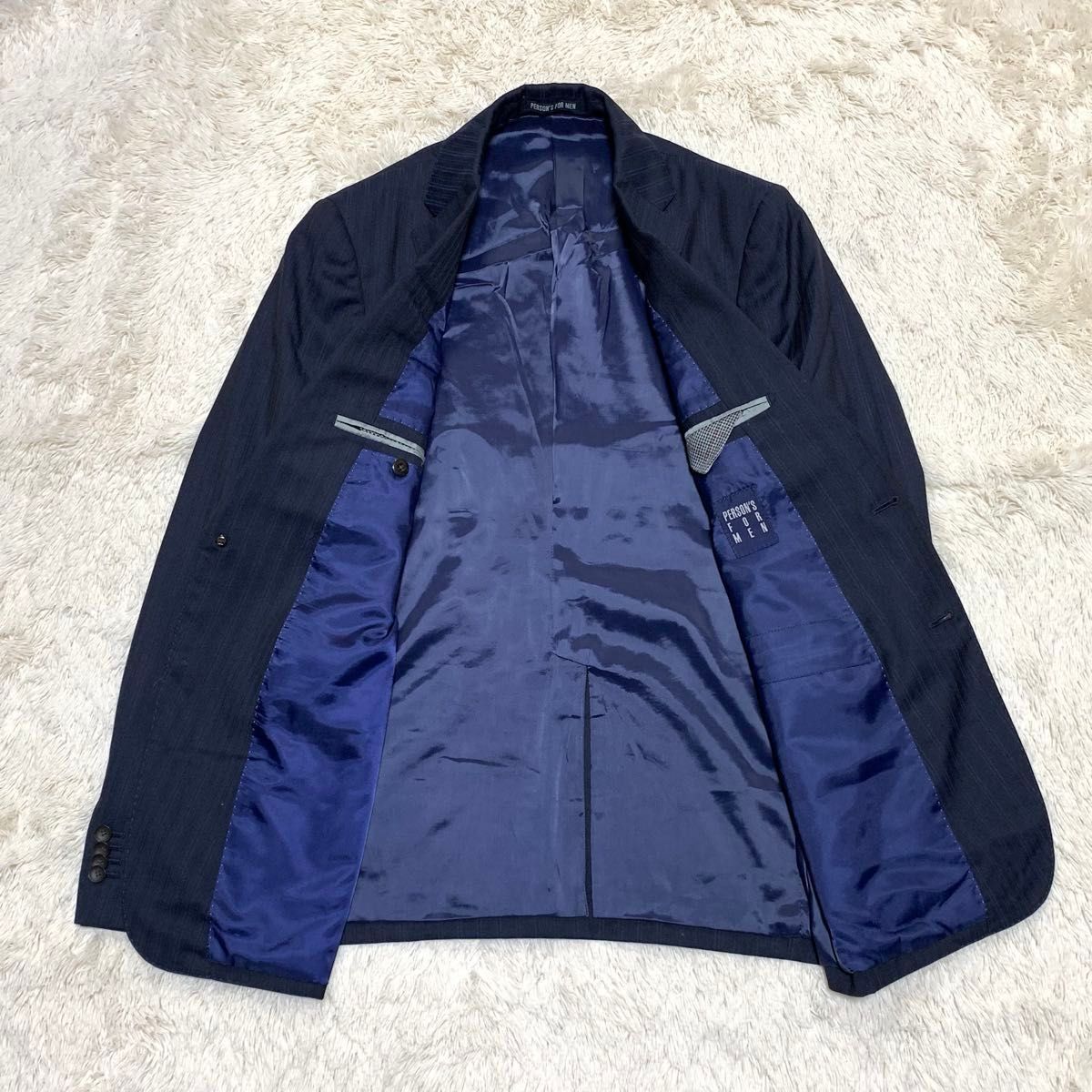 PERSON'S FOR MEN セットアップ スーツ Lサイズ ウール A6 PERSON'S FOR MEN セットアップ スーツ Lサイズ ウール A6
