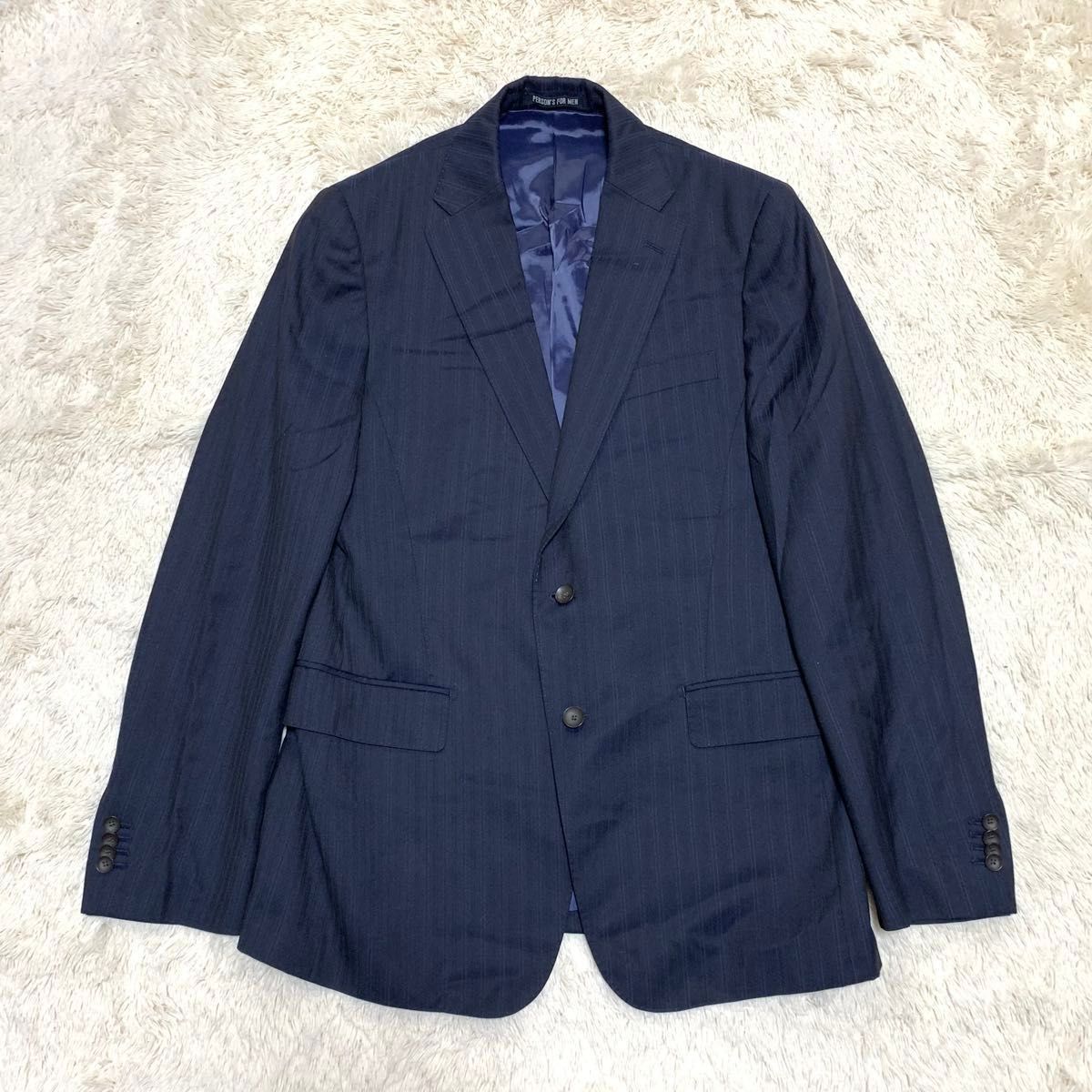 PERSON'S FOR MEN セットアップ スーツ Lサイズ ウール A6 PERSON'S FOR MEN セットアップ スーツ Lサイズ ウール A6