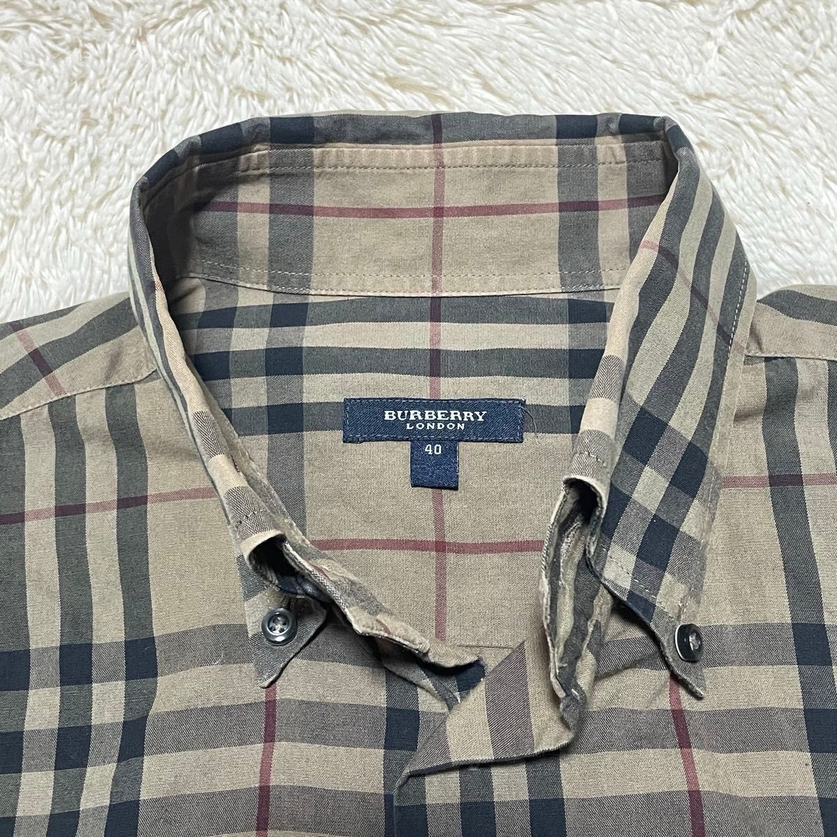 美品 BURBERRY バーバリー ロンドン ノバチェック BDシャツ 40 L 美品 BURBERRY バーバリー ロンドン ノバチェック BDシャツ 40 L